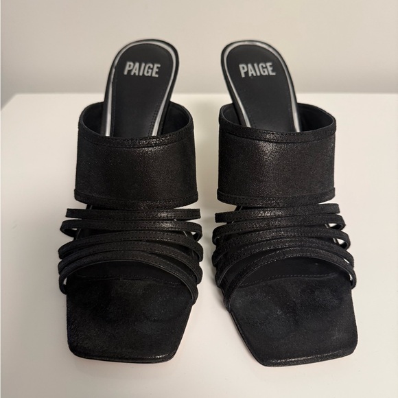 PAIGE Black Heels Size 11 Excellent Condition - Picture 1 of 9